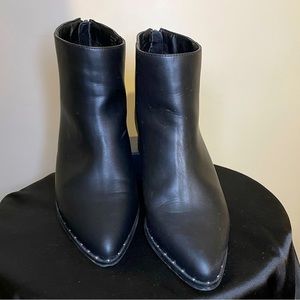 Black Ankle Booties with Zipper | US 9 | EU 39